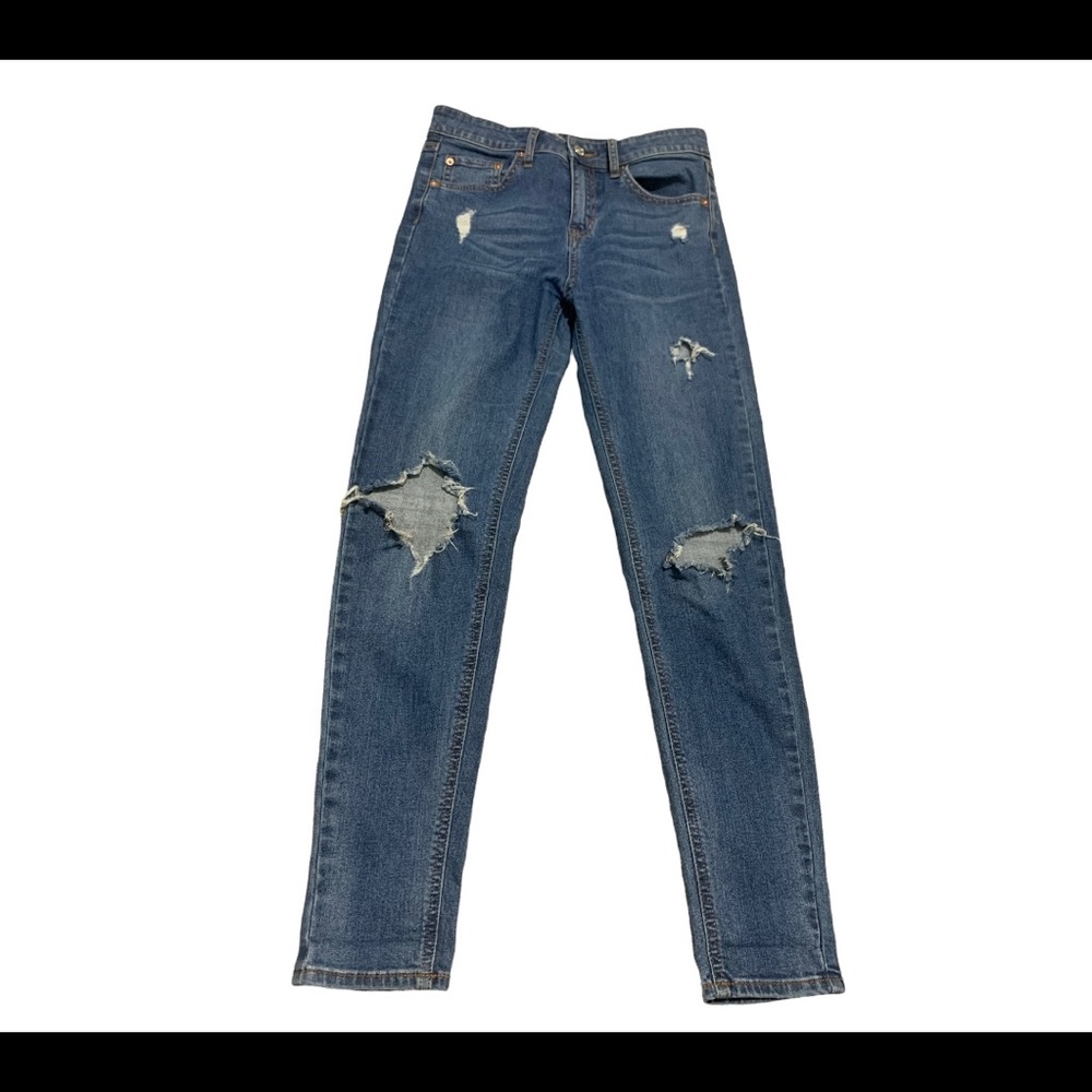 Skinny Blue Ripped Jeans
